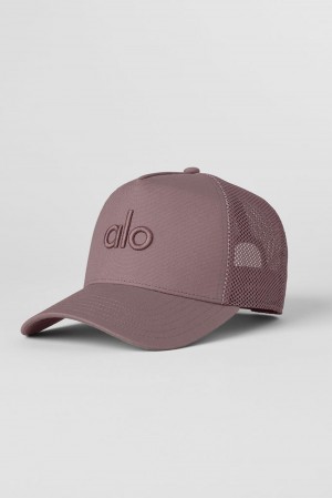 Men Alo Yoga District Trucker Hat Mushroom | India 30978-JNAV