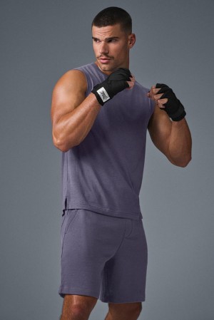 Men Alo Yoga The Triumph Muscle Tank Italian Plum | India 43179-PXTZ