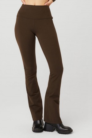 Women Alo Yoga Airbrush High-Waist Bootcut Legging Espresso | India 61894-LYRU