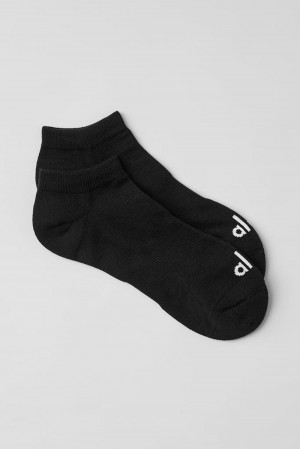 Women Alo Yoga Unisex Street Sock Black / White | India 13592-MLQO
