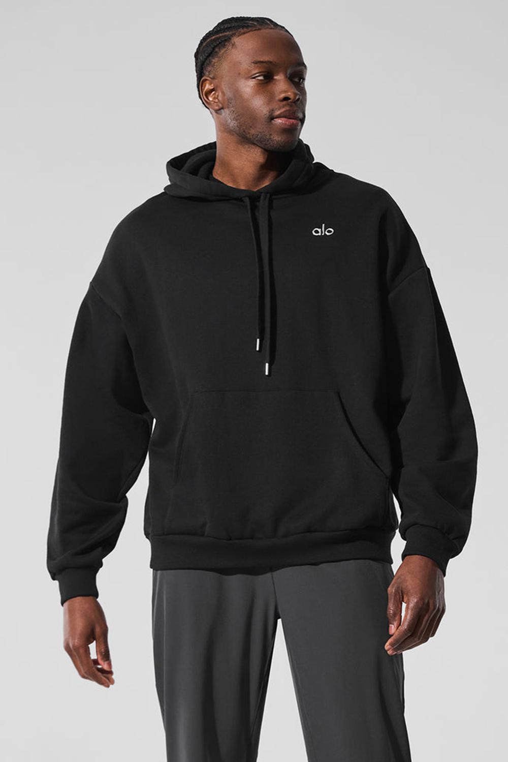 Men Alo Yoga Accolade Hoodie Black | India  05984-HWED