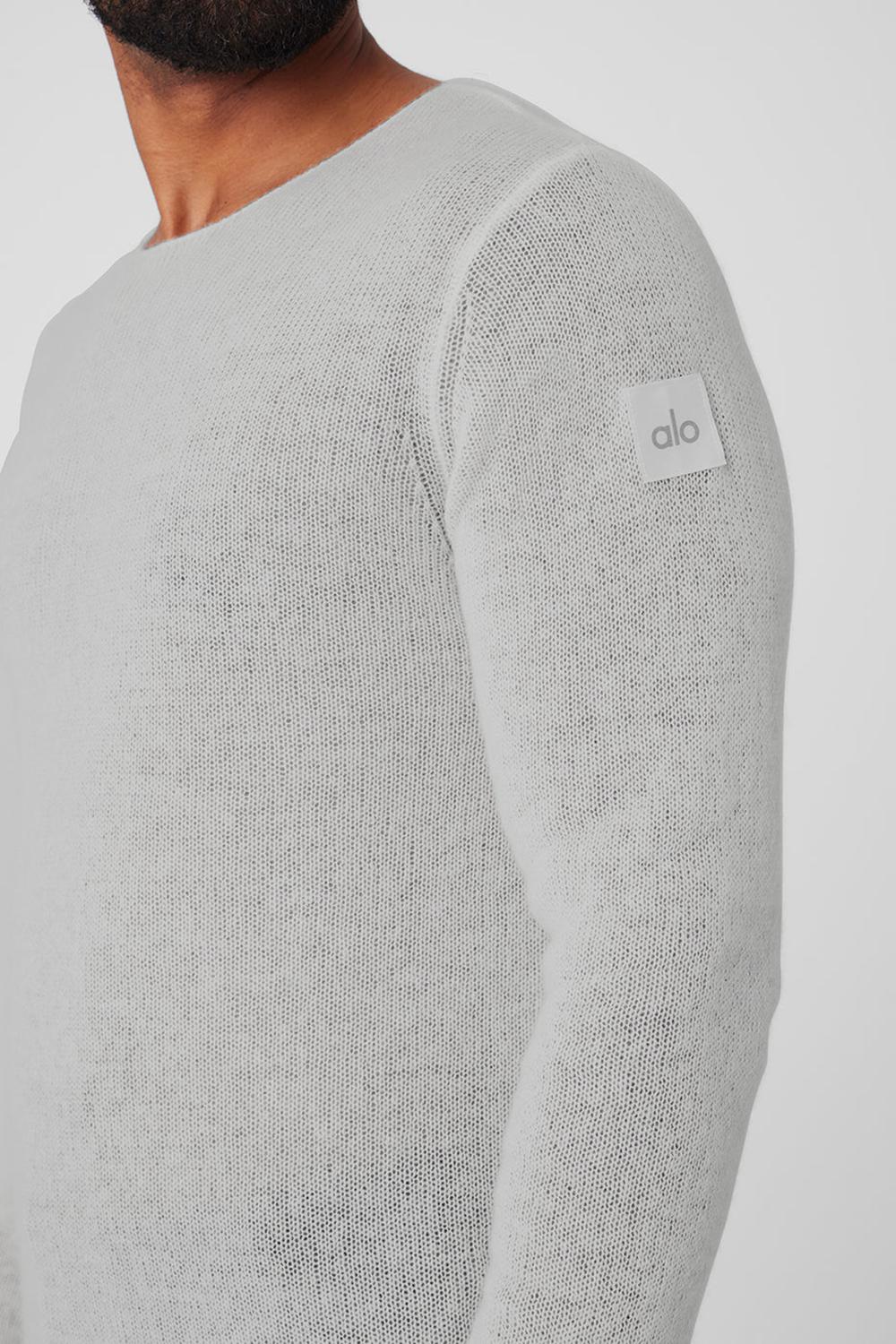 Men Alo Yoga Cashmere Reform Long Sleeve Dove Grey Heather | India  32845-LJVW