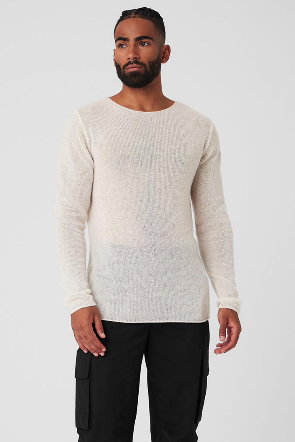 Men Alo Yoga Cashmere Reform Long Sleeve Ivory | India  20358-RXCI