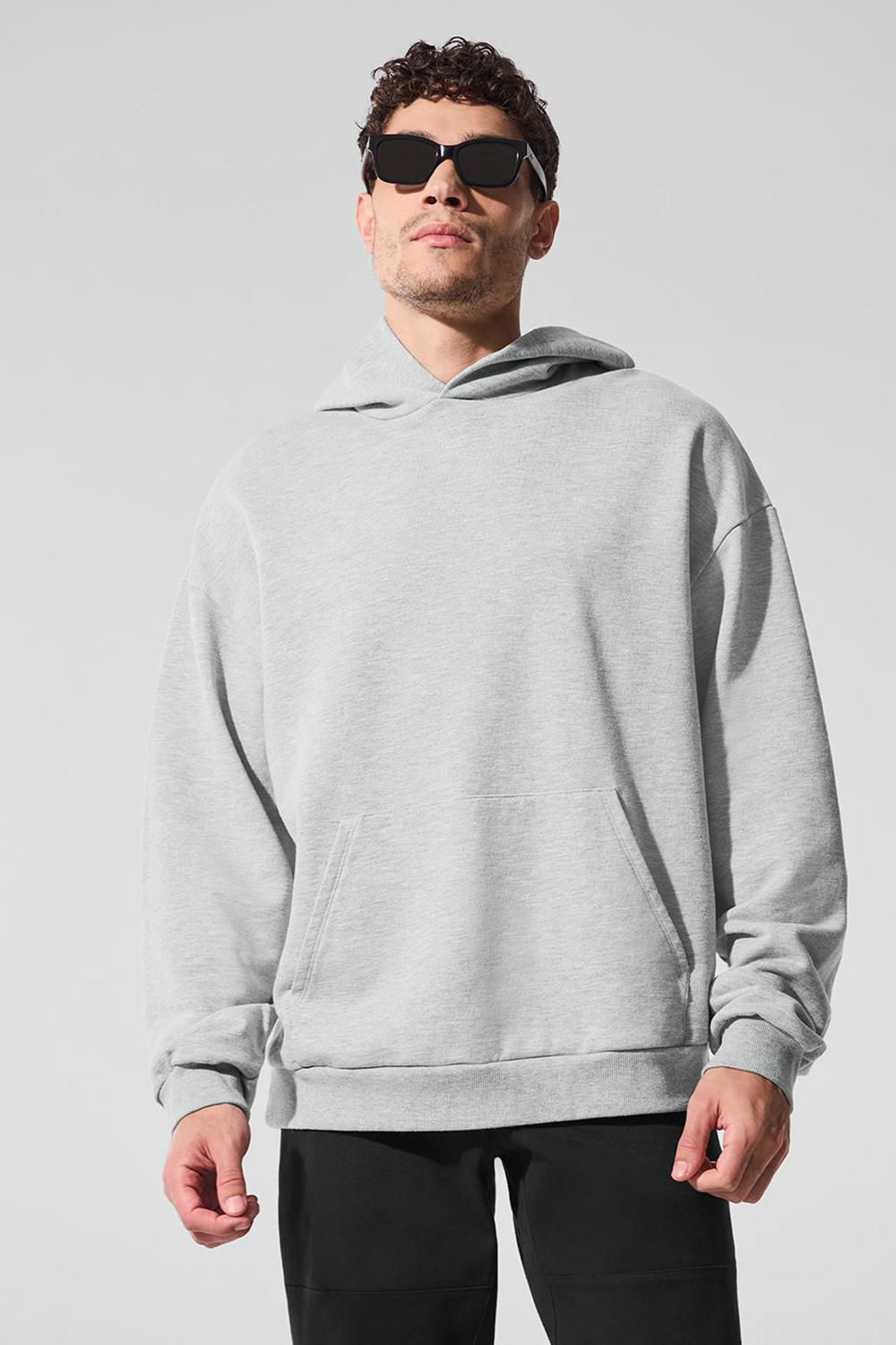 Men Alo Yoga Chill Hoodie Athletic Heather Grey | India  86425-SZJK