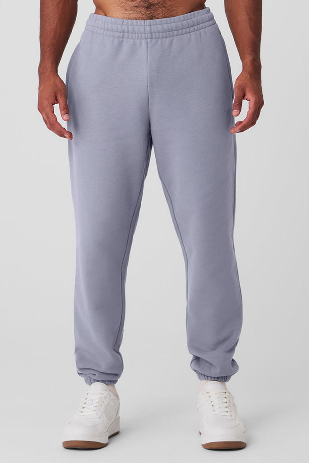 Men Alo Yoga Cuffed Renown Heavy Weight Sweatpant Fog | India  20368-XSAB