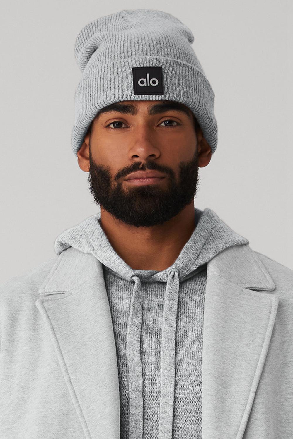 Men Alo Yoga Everyday Beanie Athletic Heather Grey | India  92503-PUAD