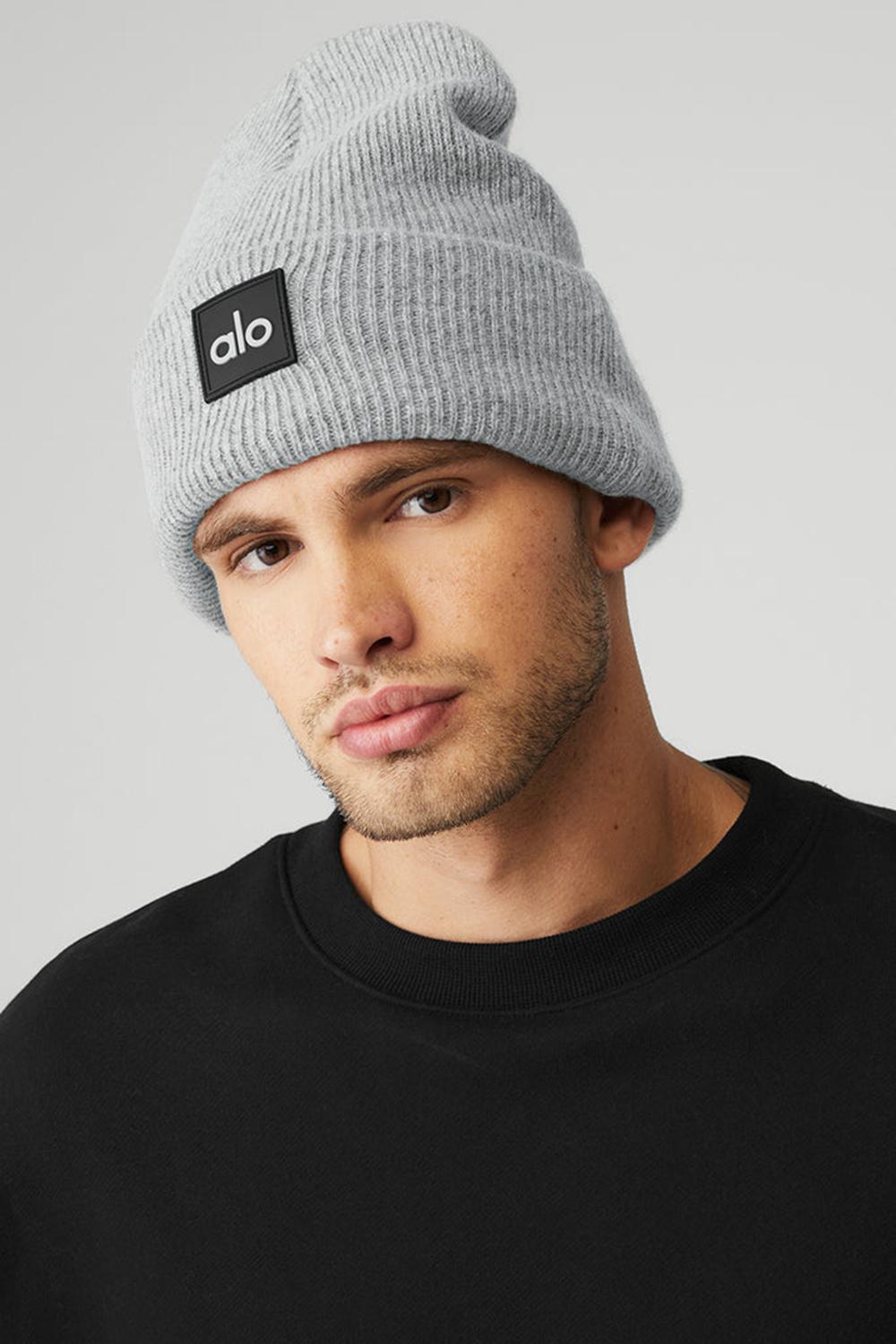 Men Alo Yoga Everyday Beanie Athletic Heather Grey | India  92503-PUAD