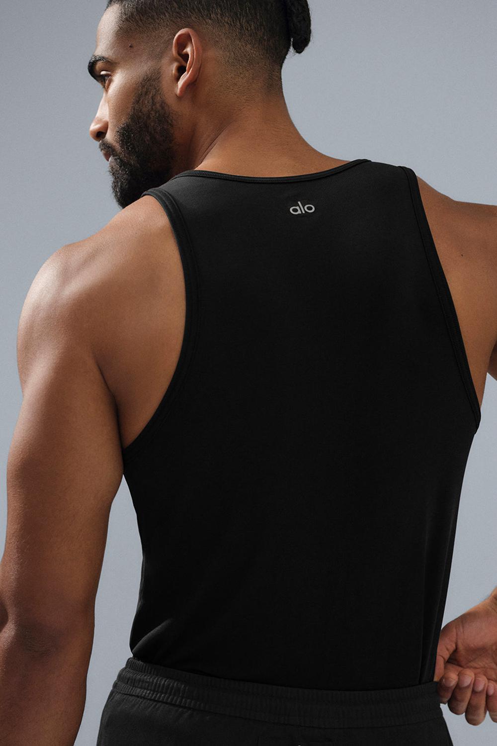 Men Alo Yoga Everyday Modal Rib Tank Black | India  59731-WSXU
