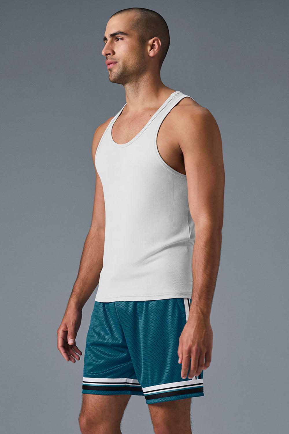 Men Alo Yoga Everyday Modal Rib Tank White | India  50342-QFYS
