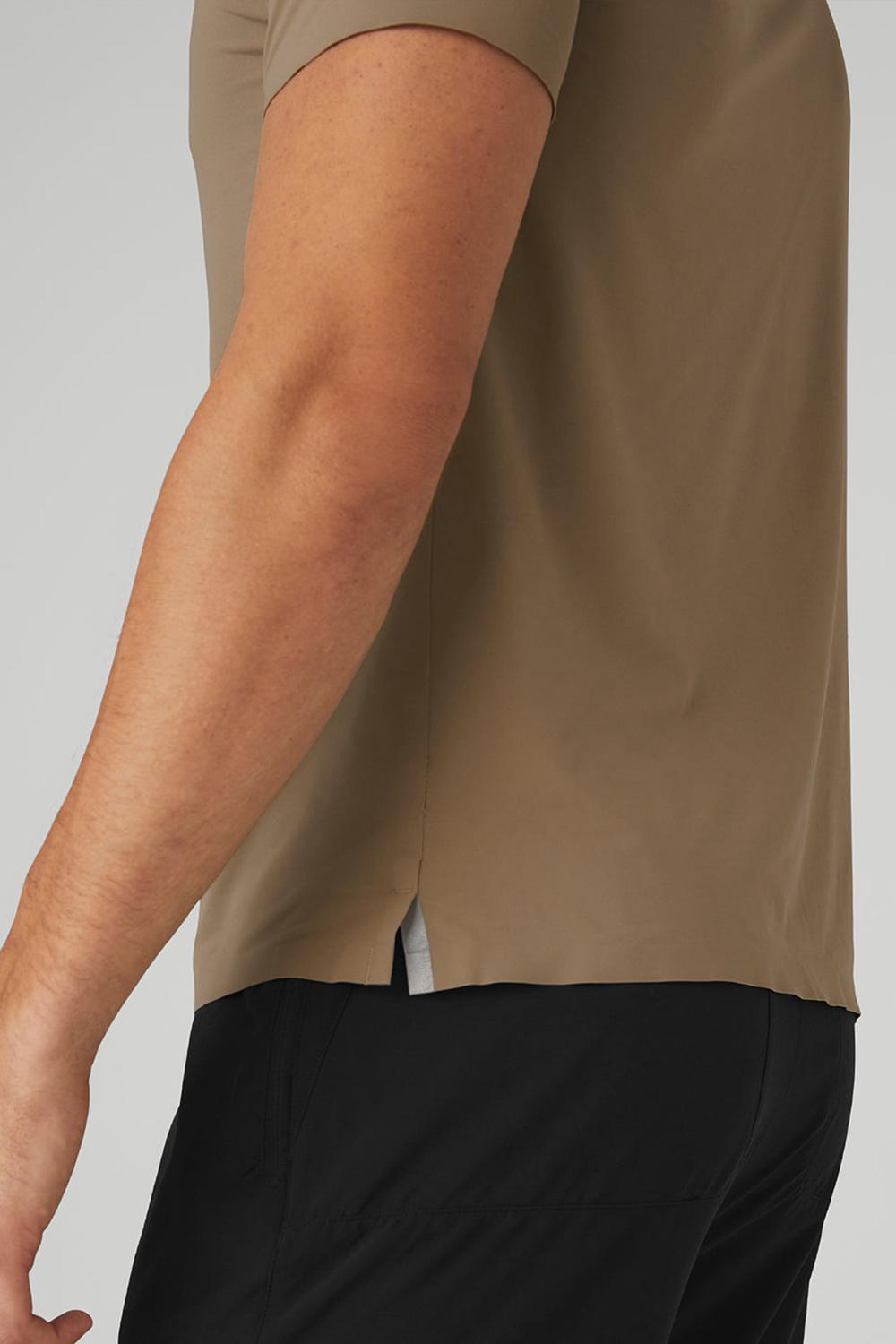 Men Alo Yoga Idol Performance Tee Gravel | India  53678-VNSZ