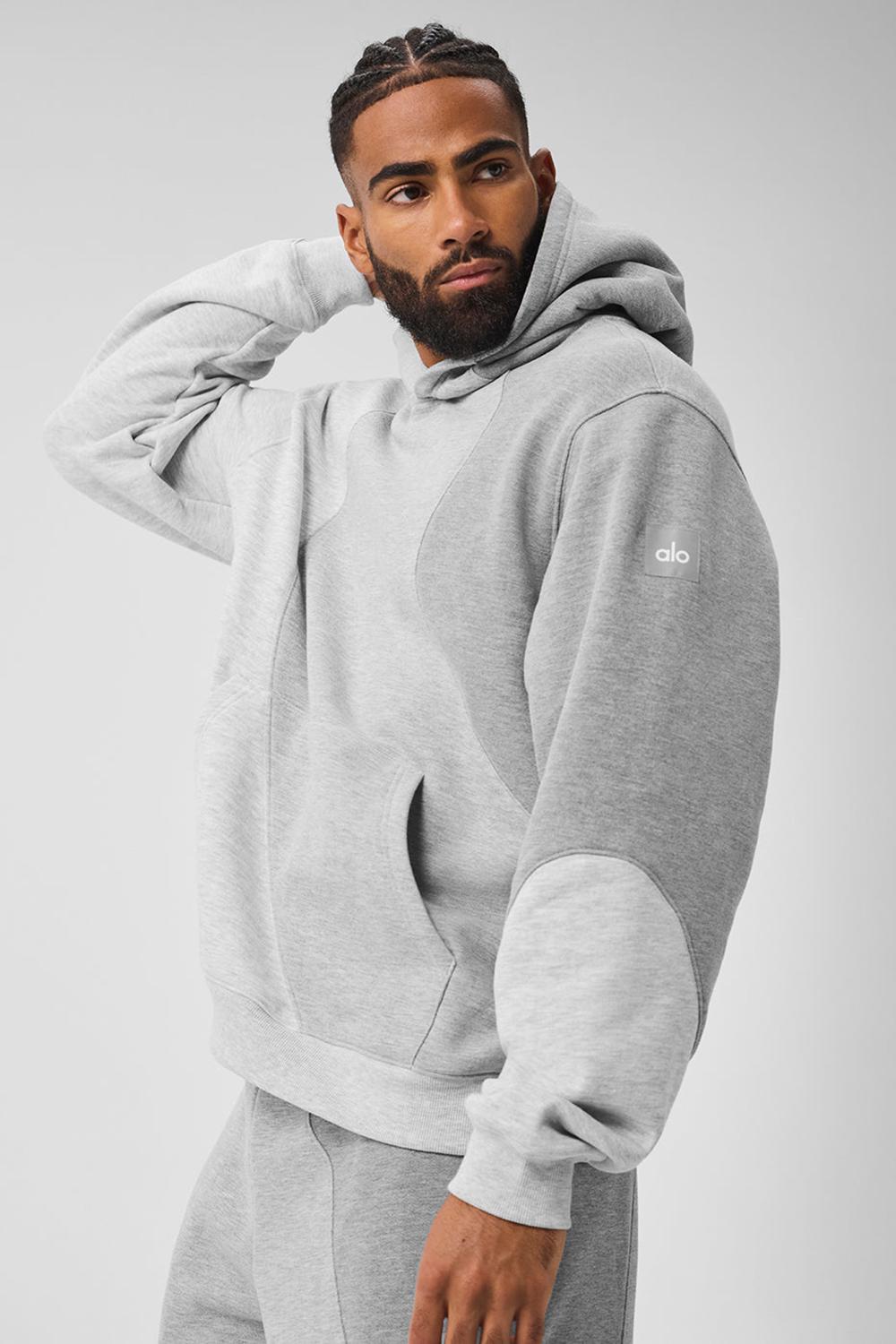 Men Alo Yoga Make Waves Hoodie Athletic Heather Grey Tonal | India  49268-SDTB