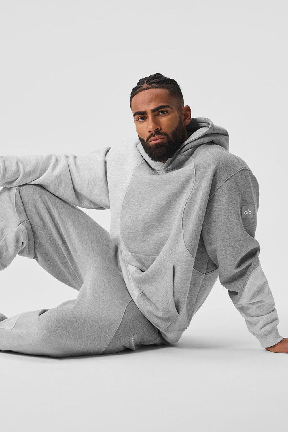 Men Alo Yoga Make Waves Hoodie Athletic Heather Grey Tonal | India  49268-SDTB