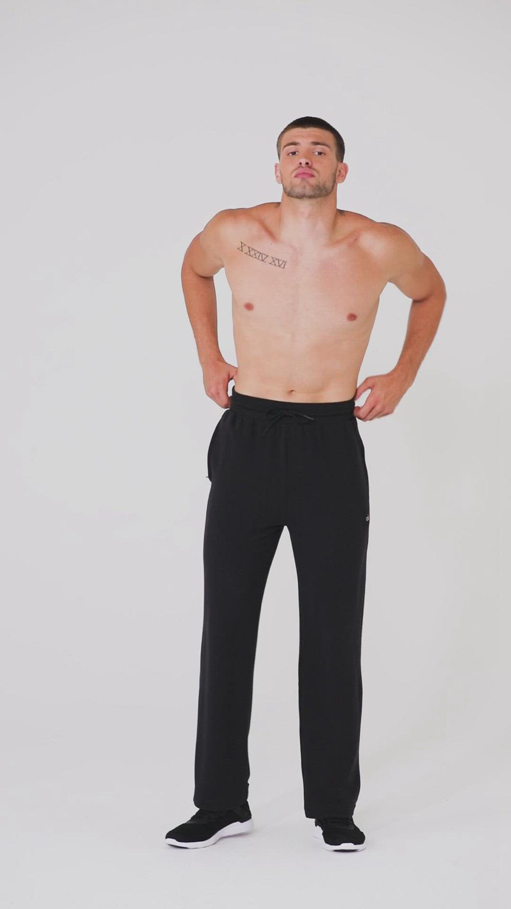 Men Alo Yoga Micro Waffle Fast Break Sweatpant Athletic Heather Grey | India  78019-ADKF