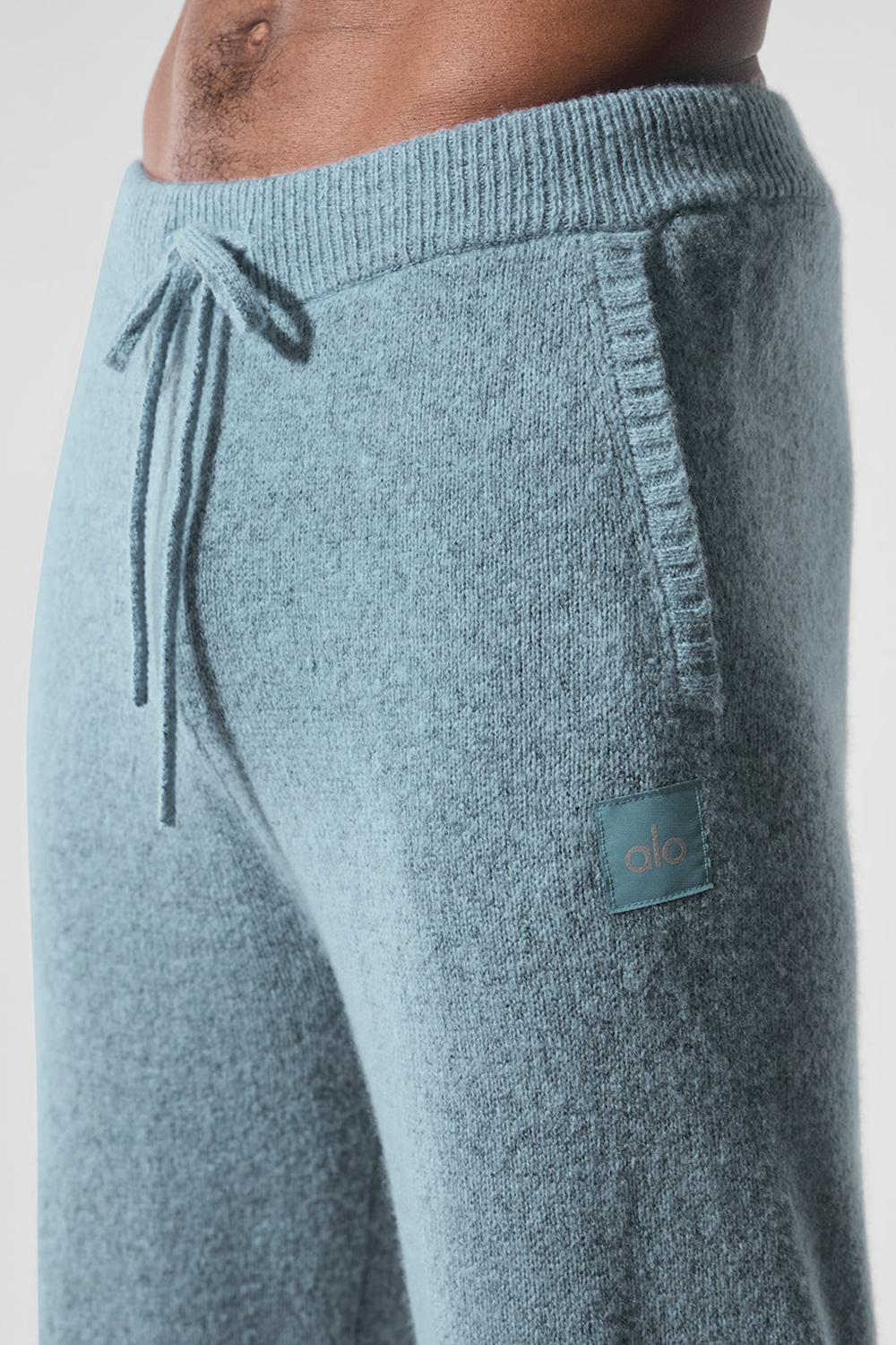 Men Alo Yoga New Class Cashmere Sweatpant Celestial Blue Granite Heather | India  58934-KOHD