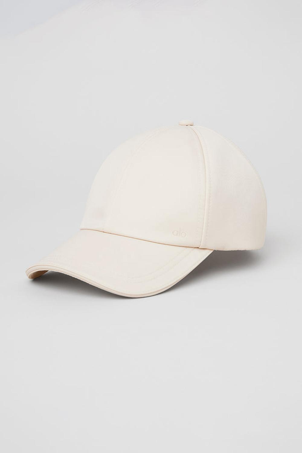 Men Alo Yoga Satin Off-Duty Cap Creme | India  42350-QTKN