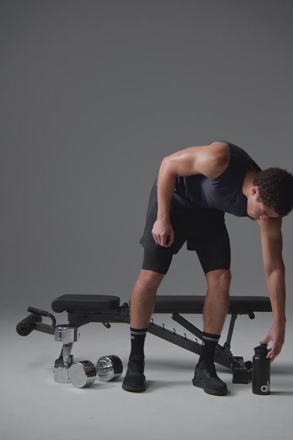 Men Alo Yoga The Triumph Muscle Tank Black | India  93860-RTMO