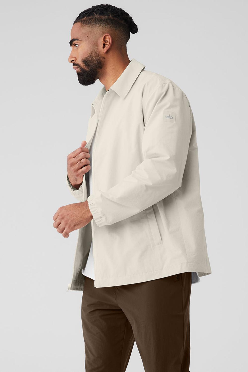 Men Alo Yoga Torrent Overshirt Bone | India  24908-EOCJ