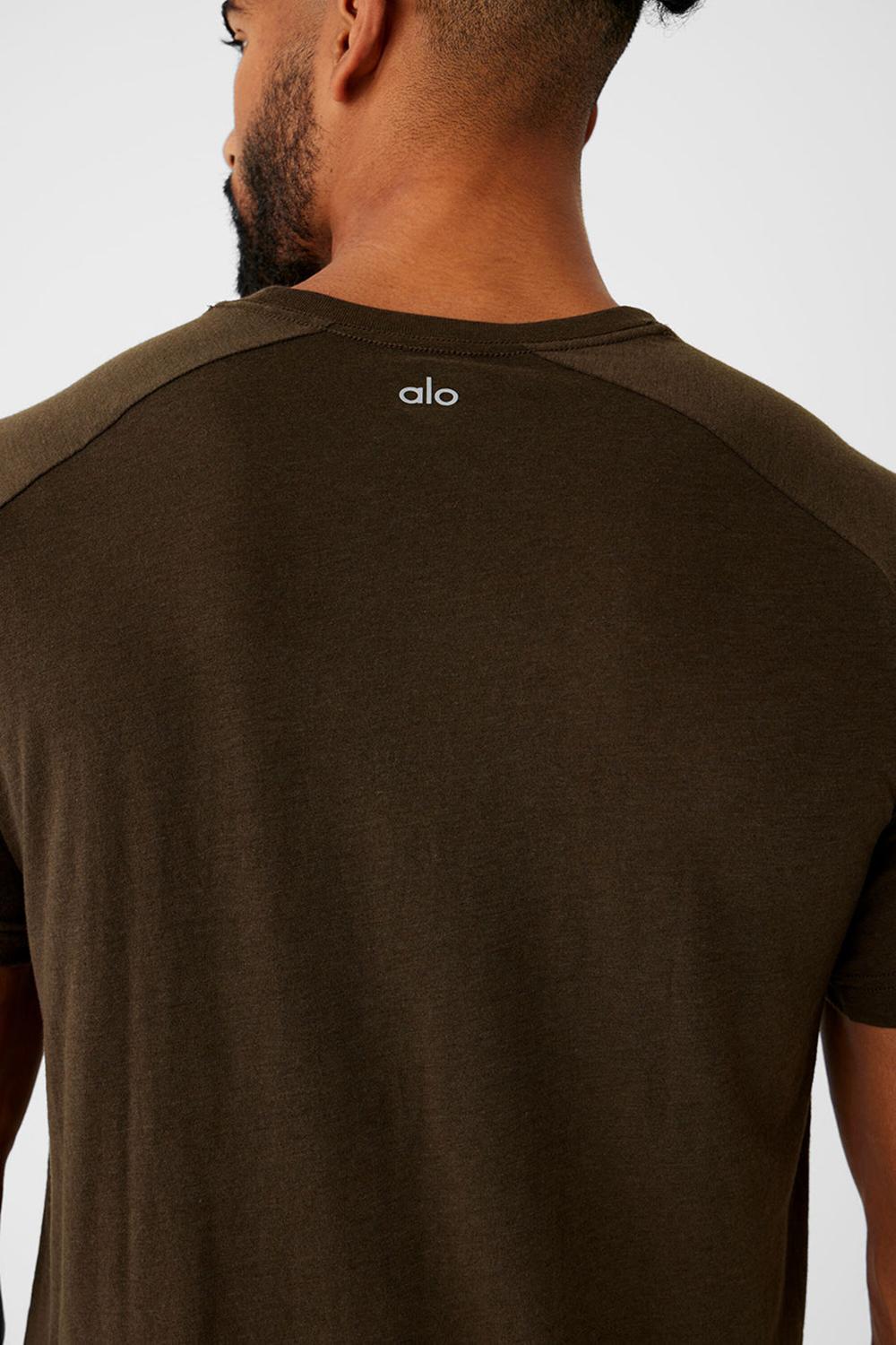 Men Alo Yoga Triumph Raglan Tee Espresso | India  08946-CZMN