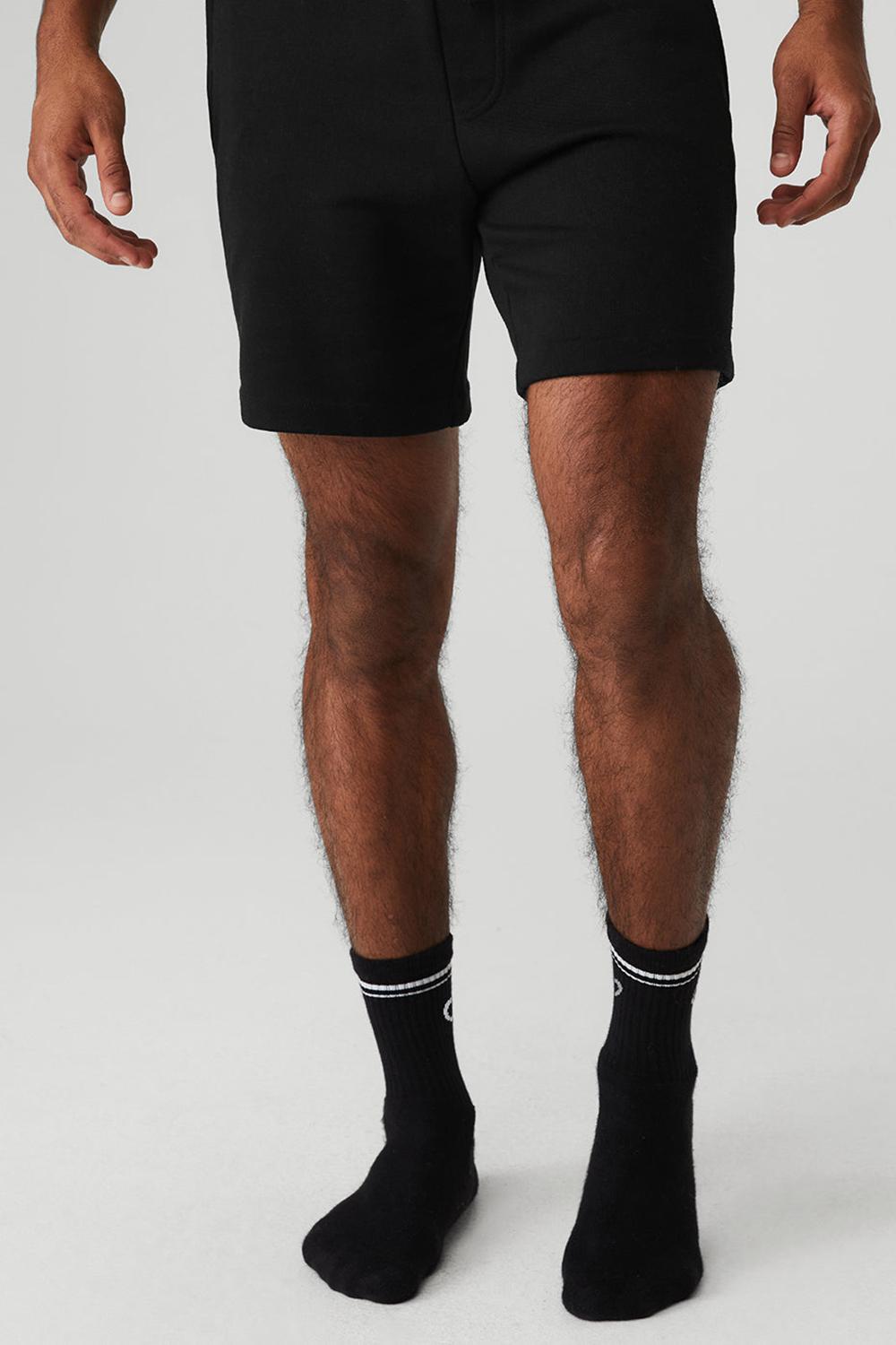 Men Alo Yoga Unisex Half-Crew Throwback Sock Black / White | India  05862-EHYF
