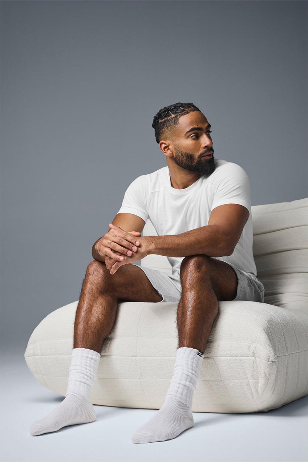 Men Alo Yoga Unisex Scrunch Sock White | India  30154-YVNT