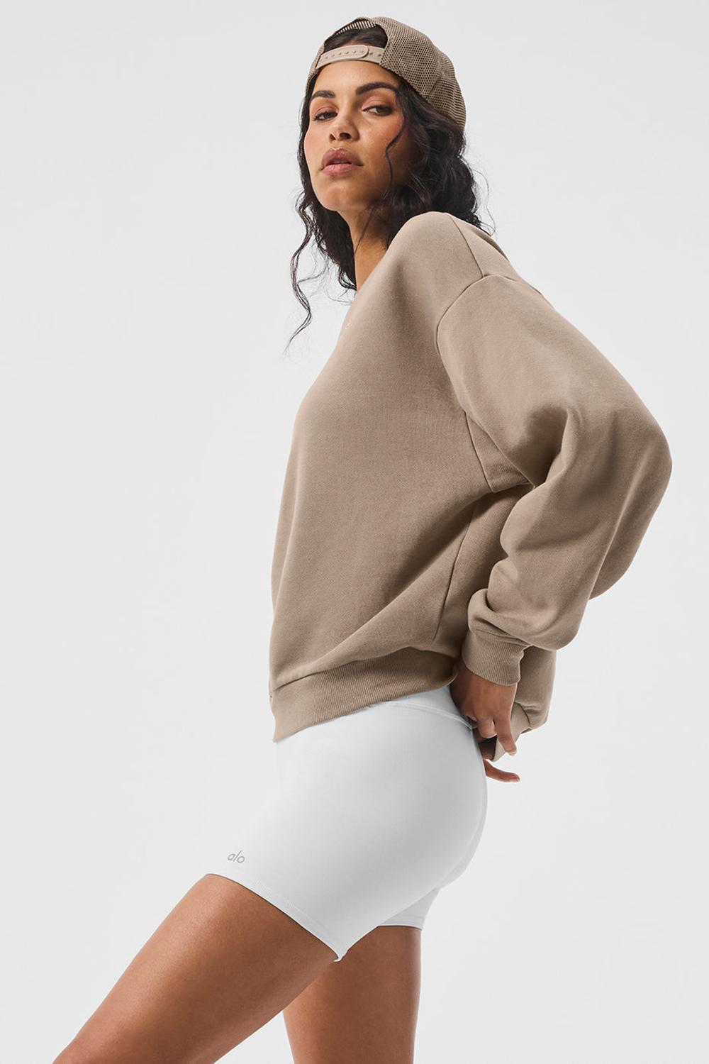 Women Alo Yoga Accolade Crew Neck Pullover Gravel | India  07834-XJCU