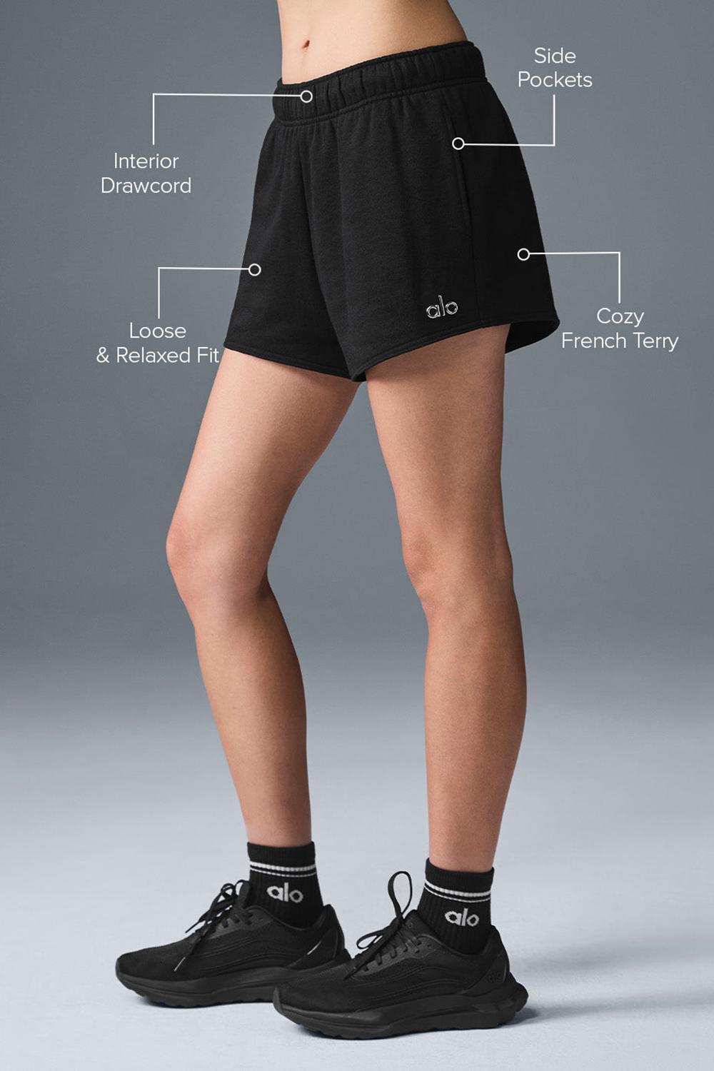 Women Alo Yoga Accolade Short Black | India  68471-TDLO