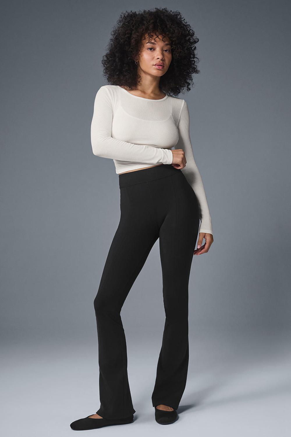 Women Alo Yoga Airbrush High-Waist Kick-Back Legging Black | India  48670-BAGR