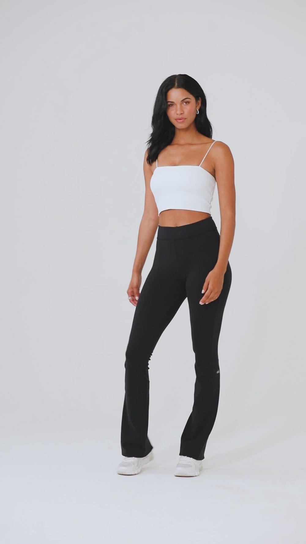 Women Alo Yoga Airbrush High-Waist Kick-Back Legging Black | India  48670-BAGR