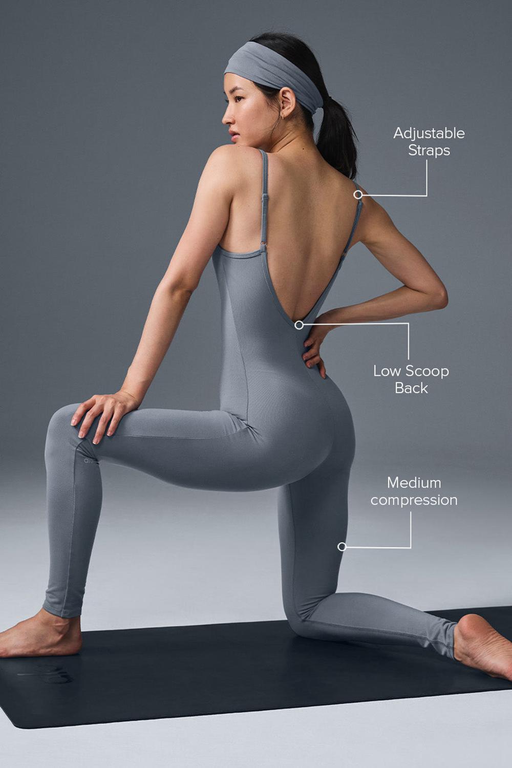 Women Alo Yoga Airbrush One And Done Onesie Steel Grey | India  89406-LQXG