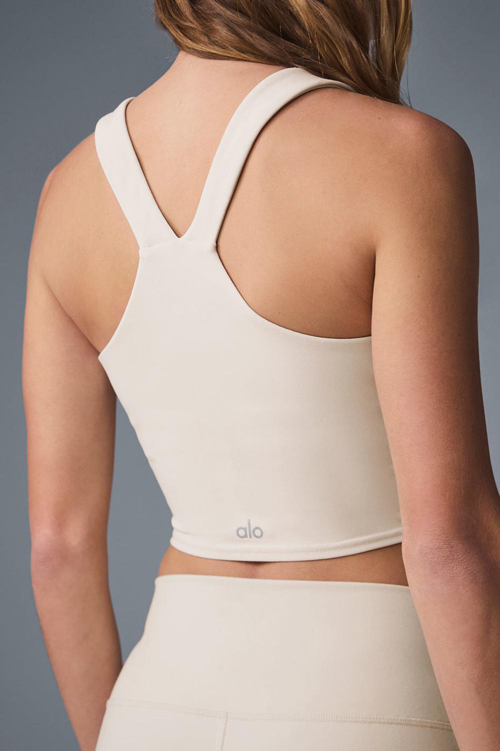 Women Alo Yoga Airbrush Real Bra Tank Oat Milk | India  63178-IXEY