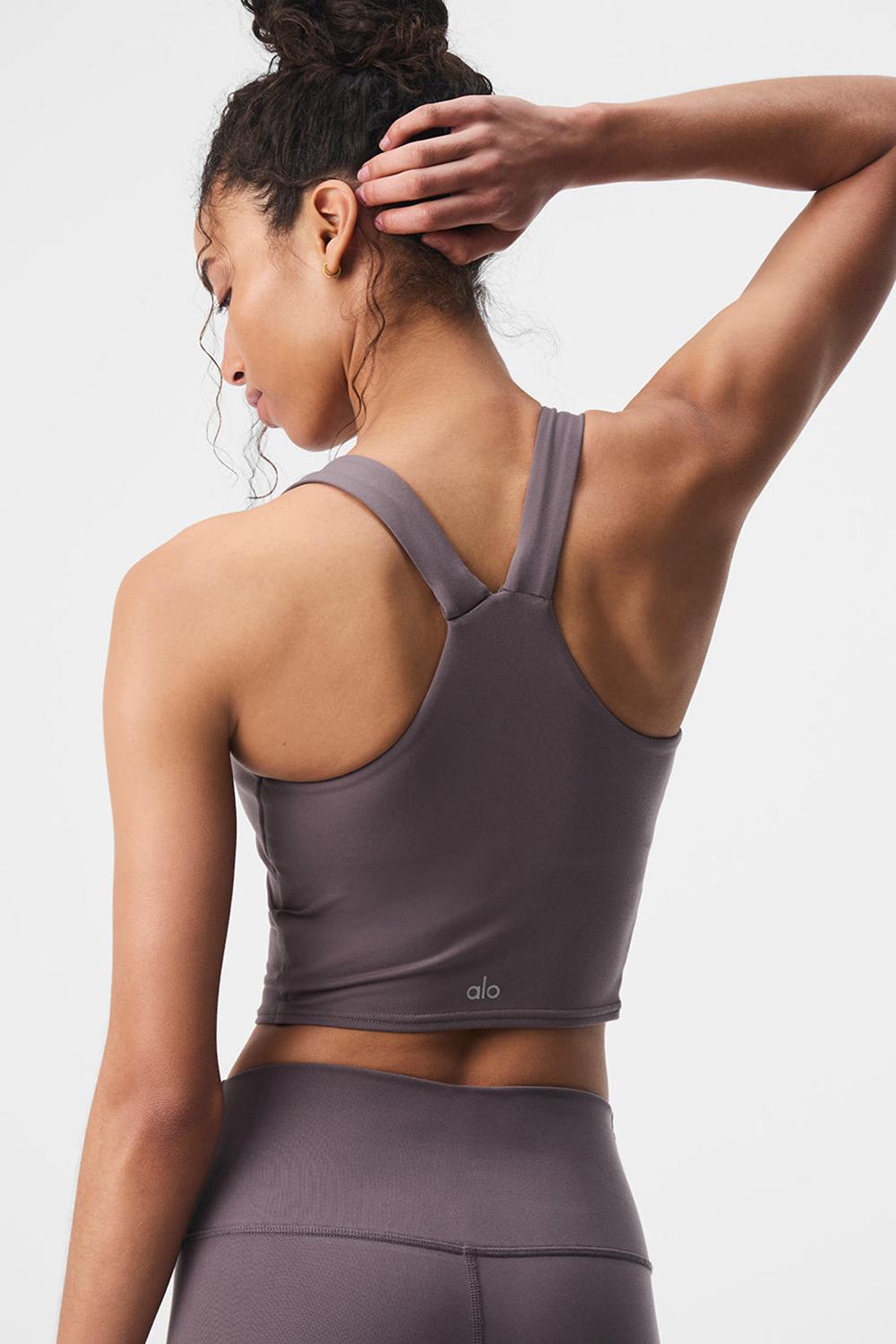 Women Alo Yoga Airbrush Real Bra Tank Raisinette | India  21756-PYXR