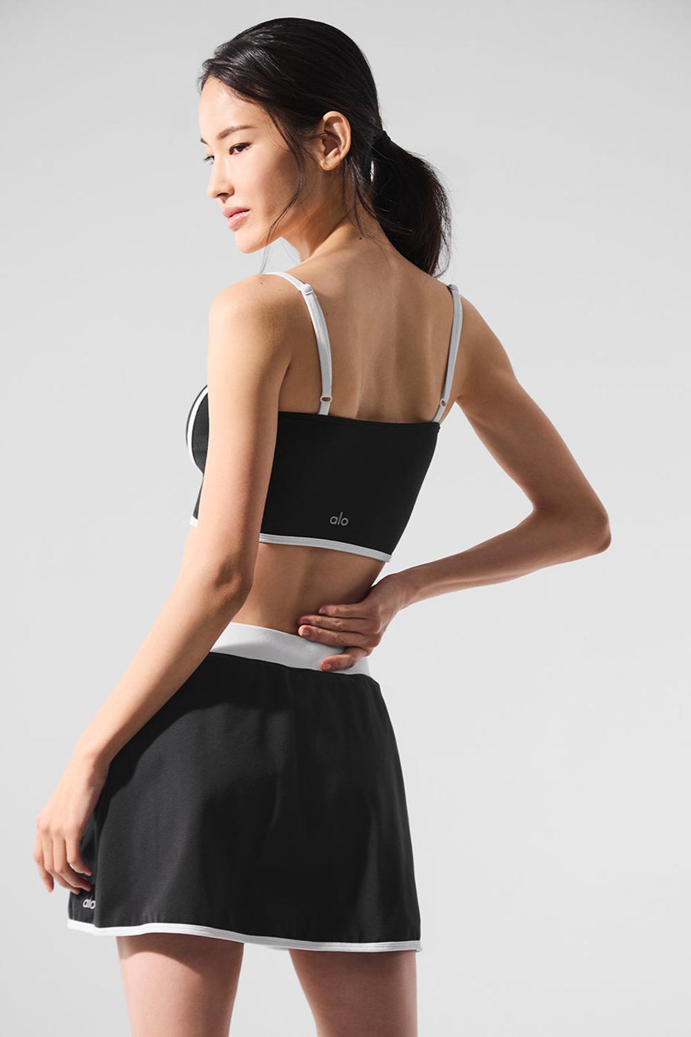 Women Alo Yoga Airbrush Streamlined Bra Tank Black / White | India  18746-PKZE