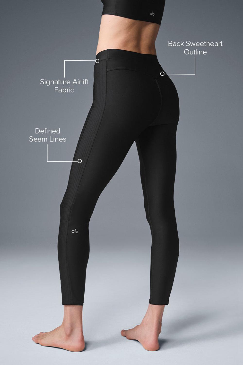 Women Alo Yoga Airlift High-Waist 7/8 Turn It Up Legging Black | India  86301-NTUP