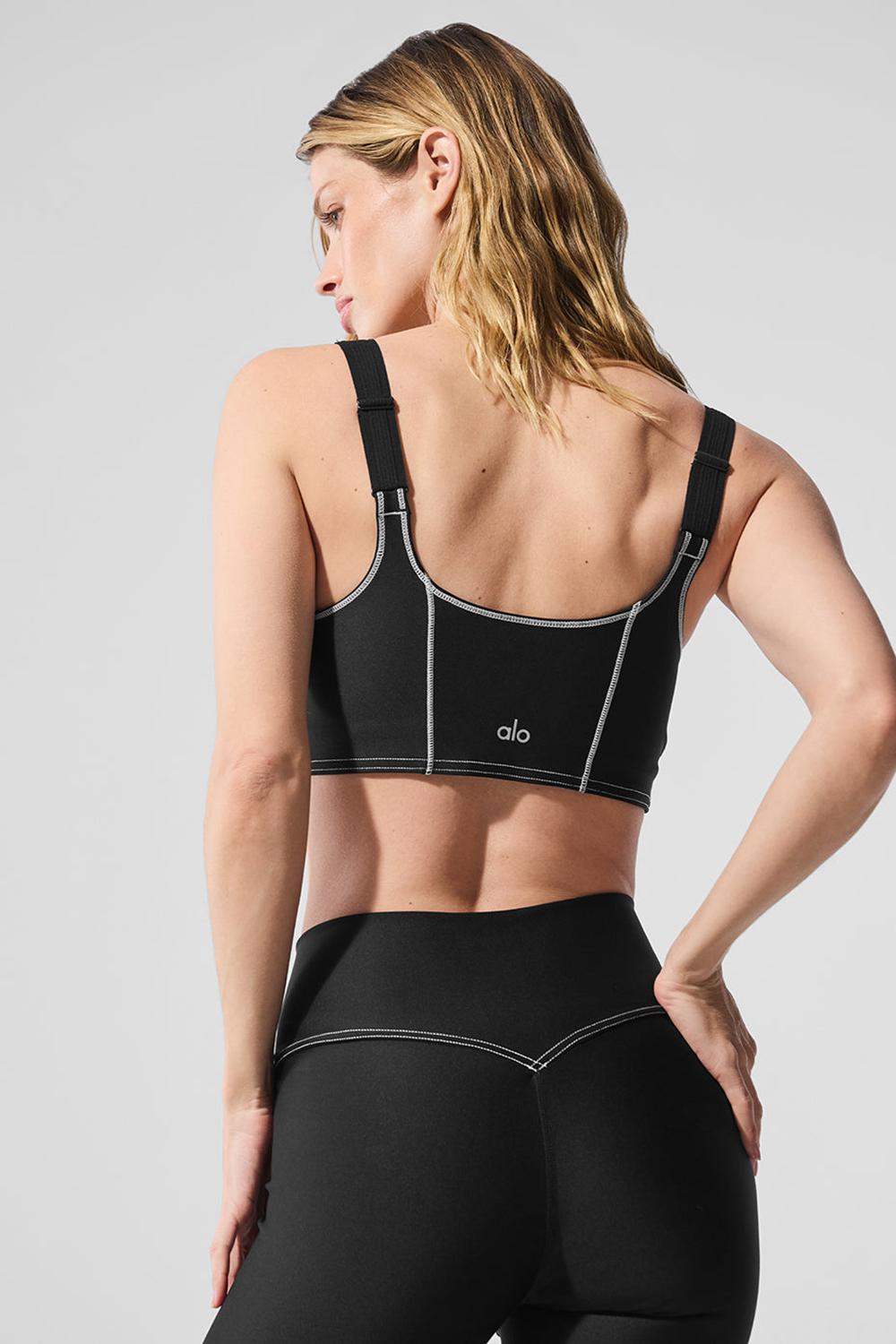 Women Alo Yoga Airlift Redefine Bra Black / White | India  58436-LBZK