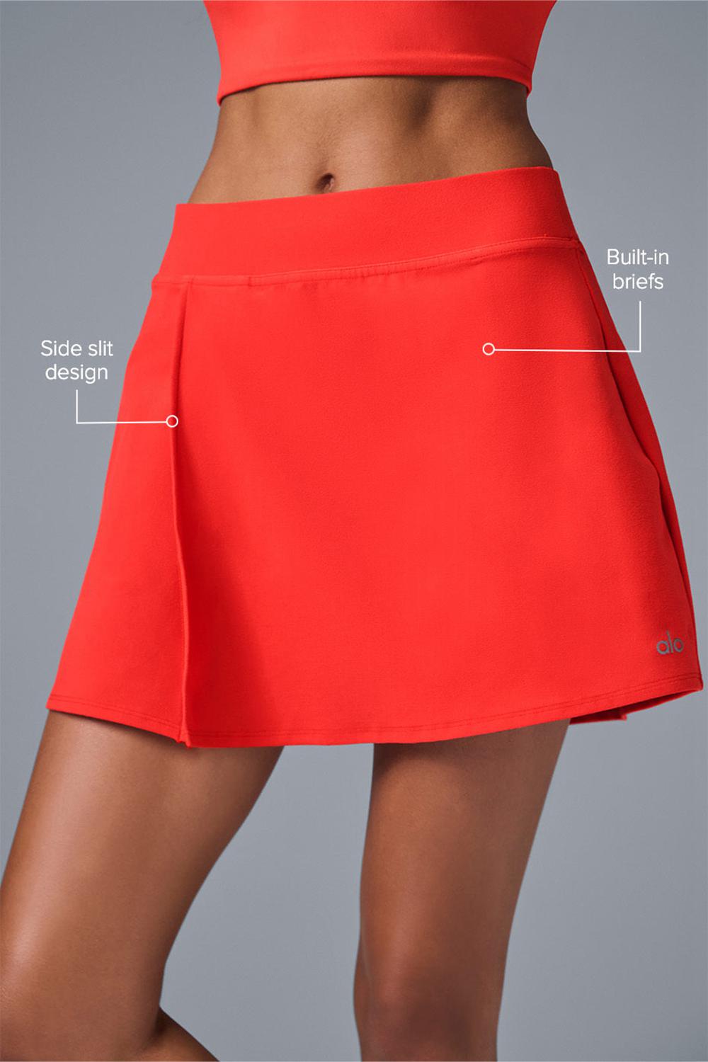 Women Alo Yoga Alosoft Backspin Skirt Red Hot Summer | India  71052-FWQY
