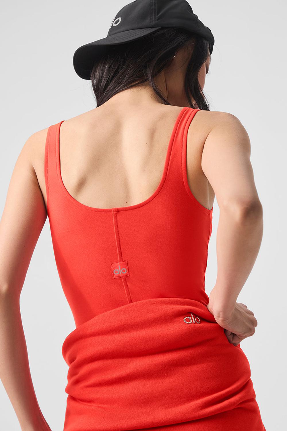 Women Alo Yoga Alosoft Head Start Dress Red Hot Summer | India  15629-PNRL