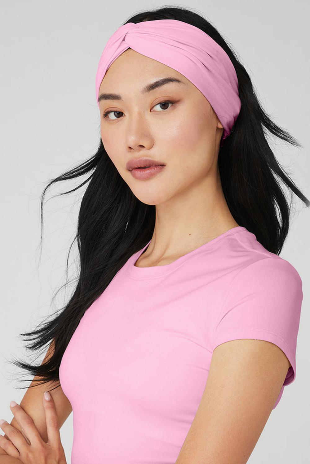 Women Alo Yoga Alosoft Headband Sweet Pink | India  18942-FXWA