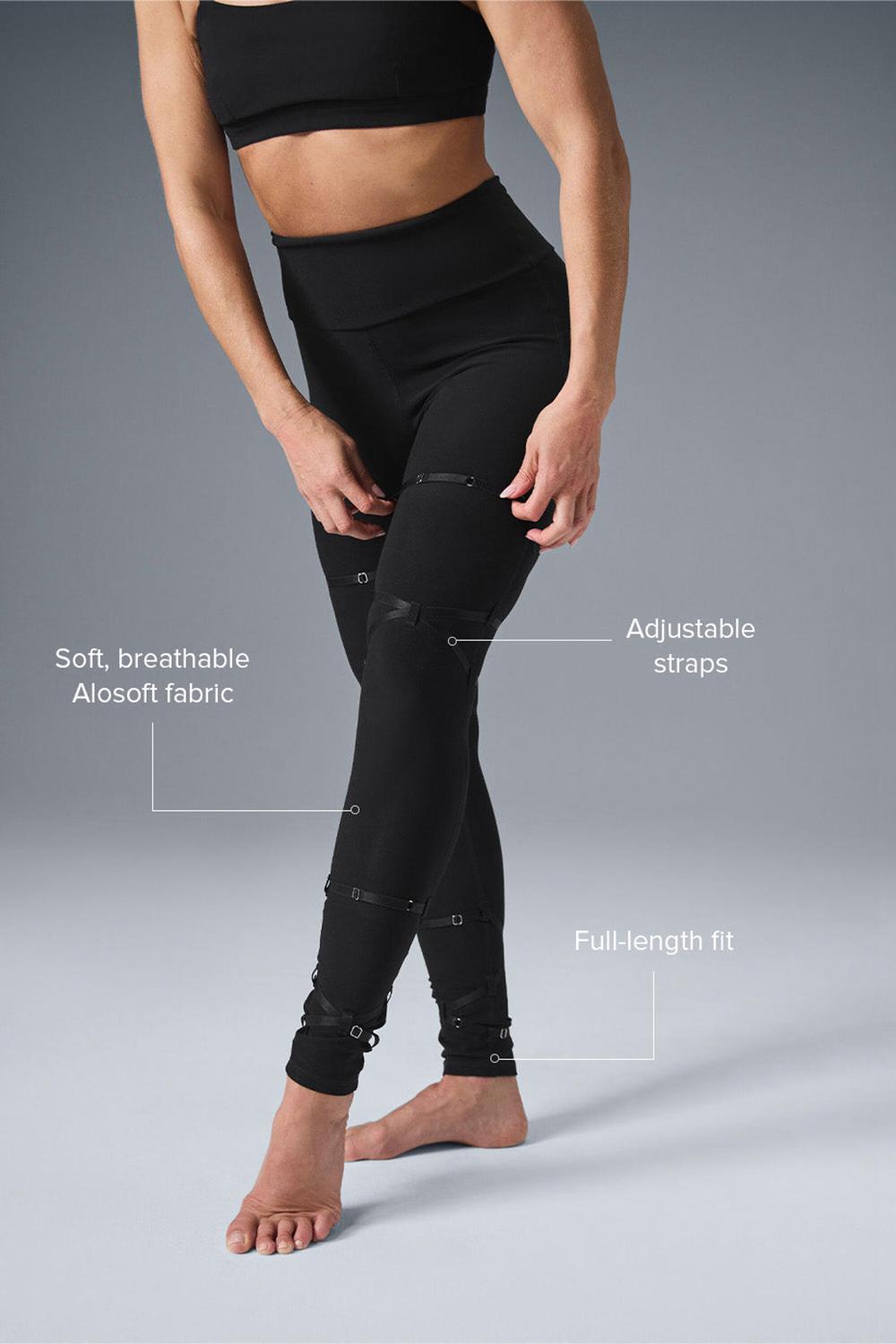 Women Alo Yoga Alosoft High-Waist Spotlight Legging Black | India  71045-UAMT