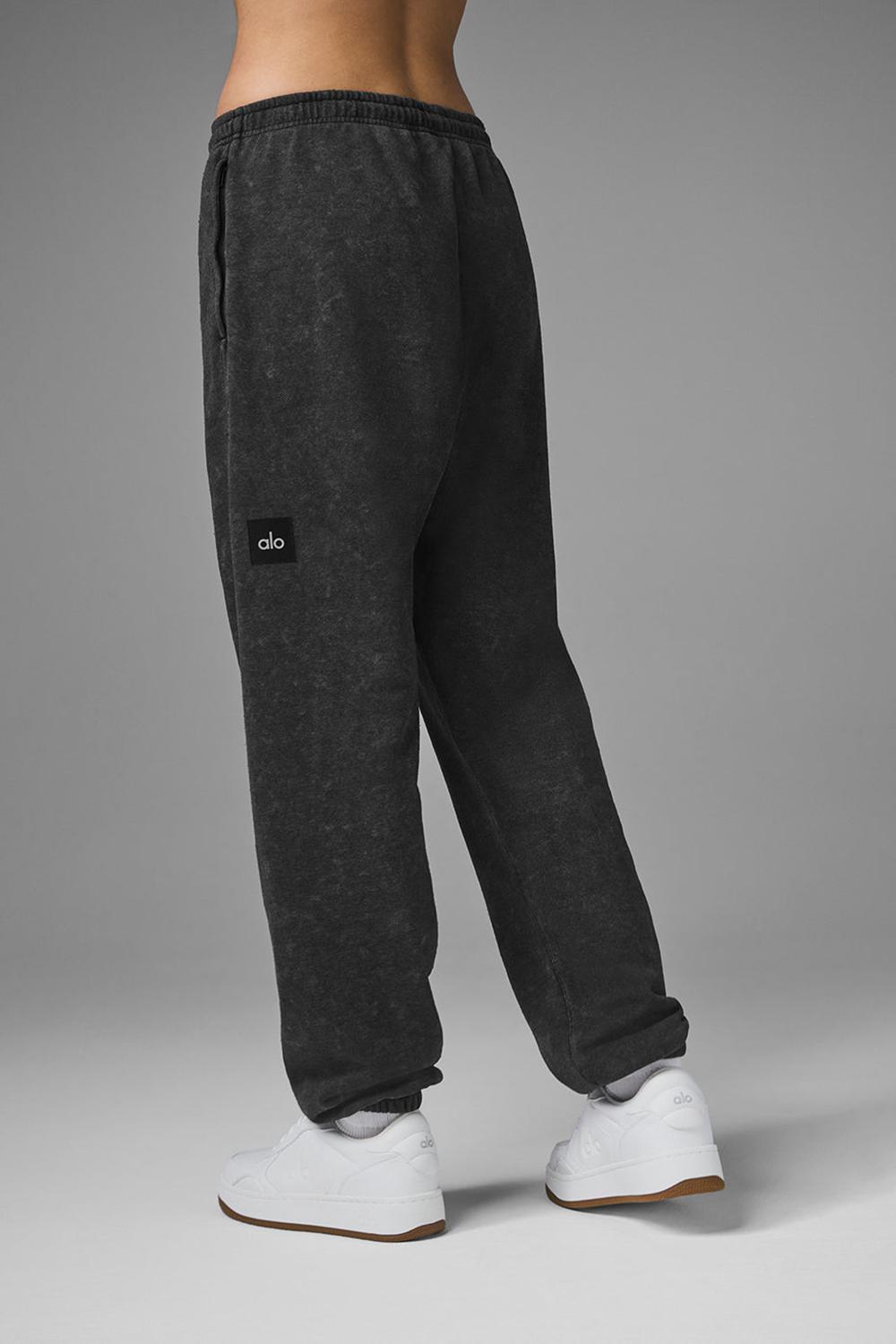 Women Alo Yoga Chill Vintage Wash Sweatpant Black Wash | India  96048-CSGN