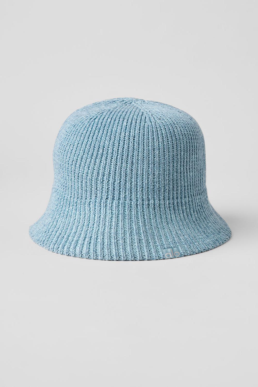 Women Alo Yoga Denim Knit Cloche Celestial Blue / Dark Celestial Blue | India  61890-CAPH