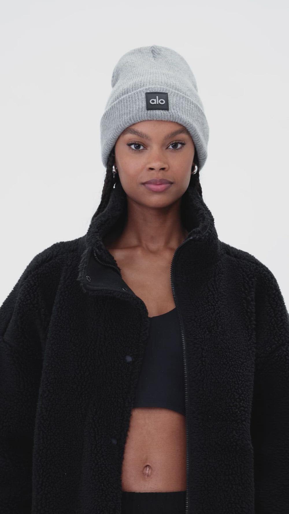 Women Alo Yoga Everyday Beanie Athletic Heather Grey | India  72365-JZBO