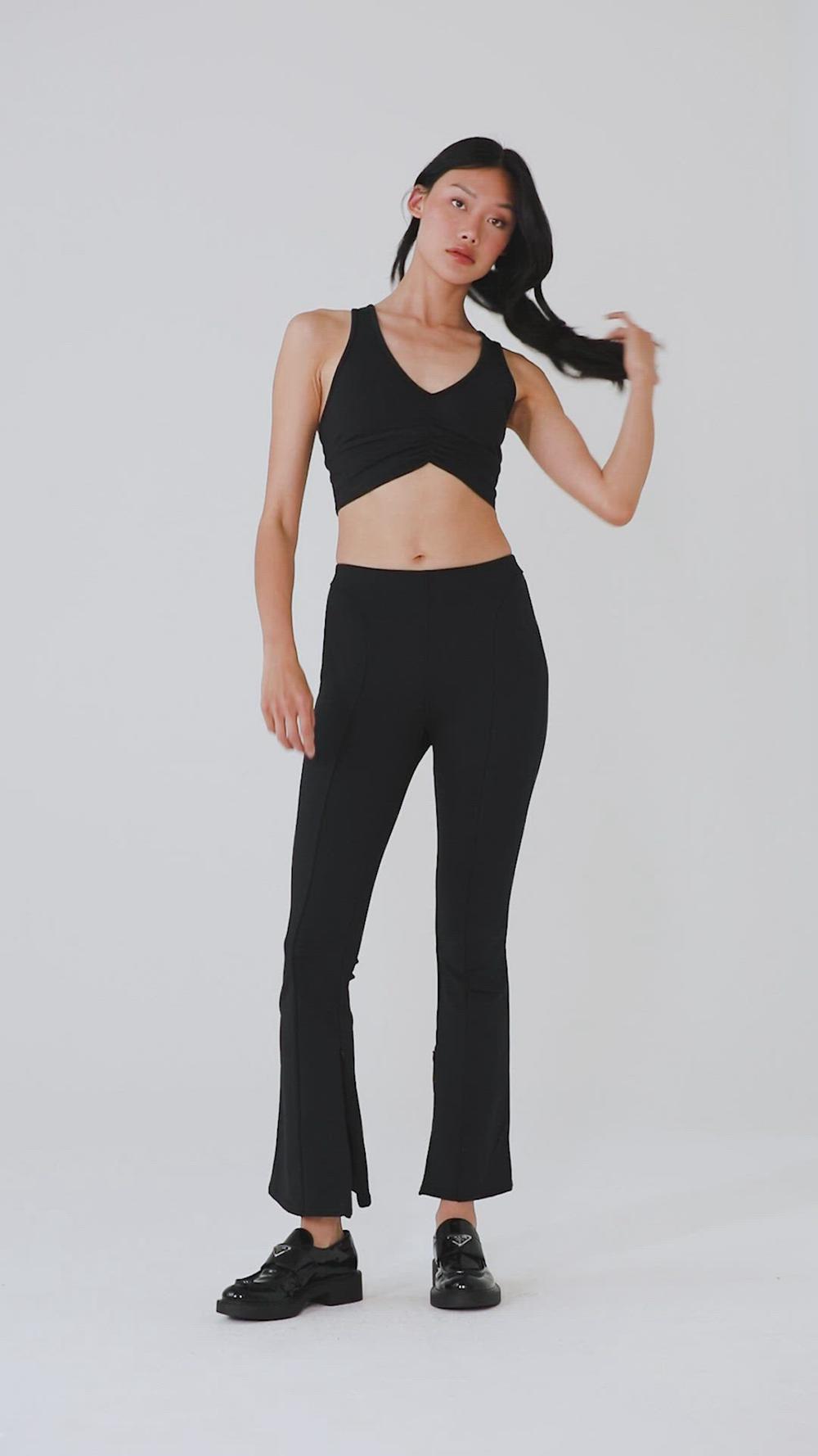 Women Alo Yoga High-Waist 7/8 Zip It Flare Legging Dark Cactus | India  74923-DVJS