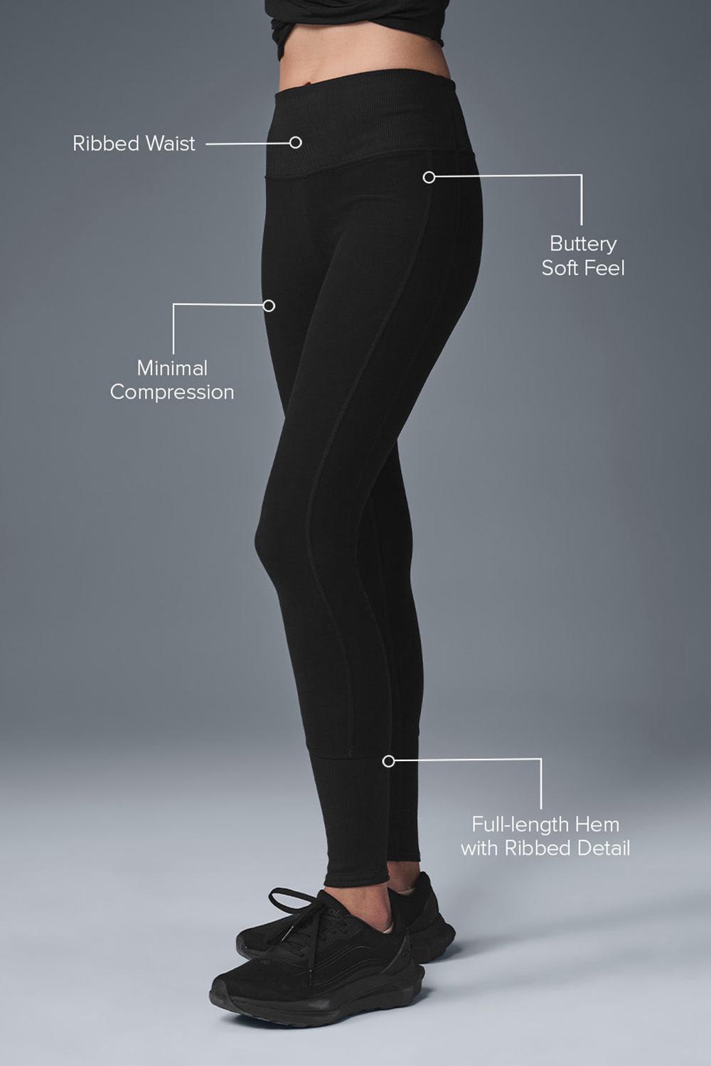 Women Alo Yoga High-Waist Alosoft Lounge Legging Black | India  76103-GDAL