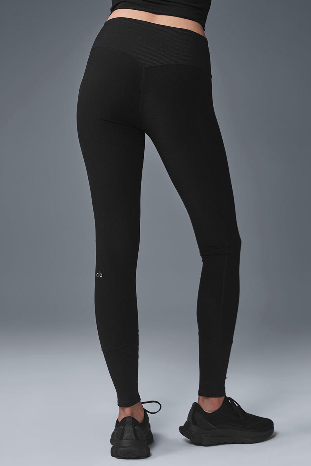 Women Alo Yoga High-Waist Alosoft Lounge Legging Black | India  76103-GDAL
