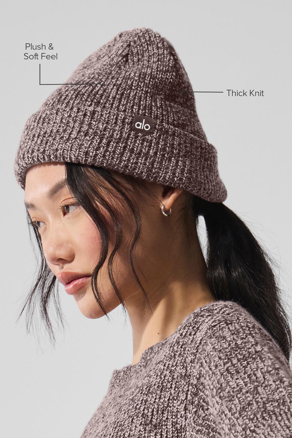 Women Alo Yoga Marl Beanie Mushroom Marl | India  75182-NCHF