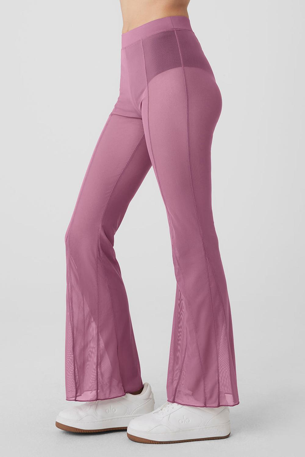 Women Alo Yoga Mesh High-Waist Flicker Pant Soft Mulberry | India  23805-XSDA