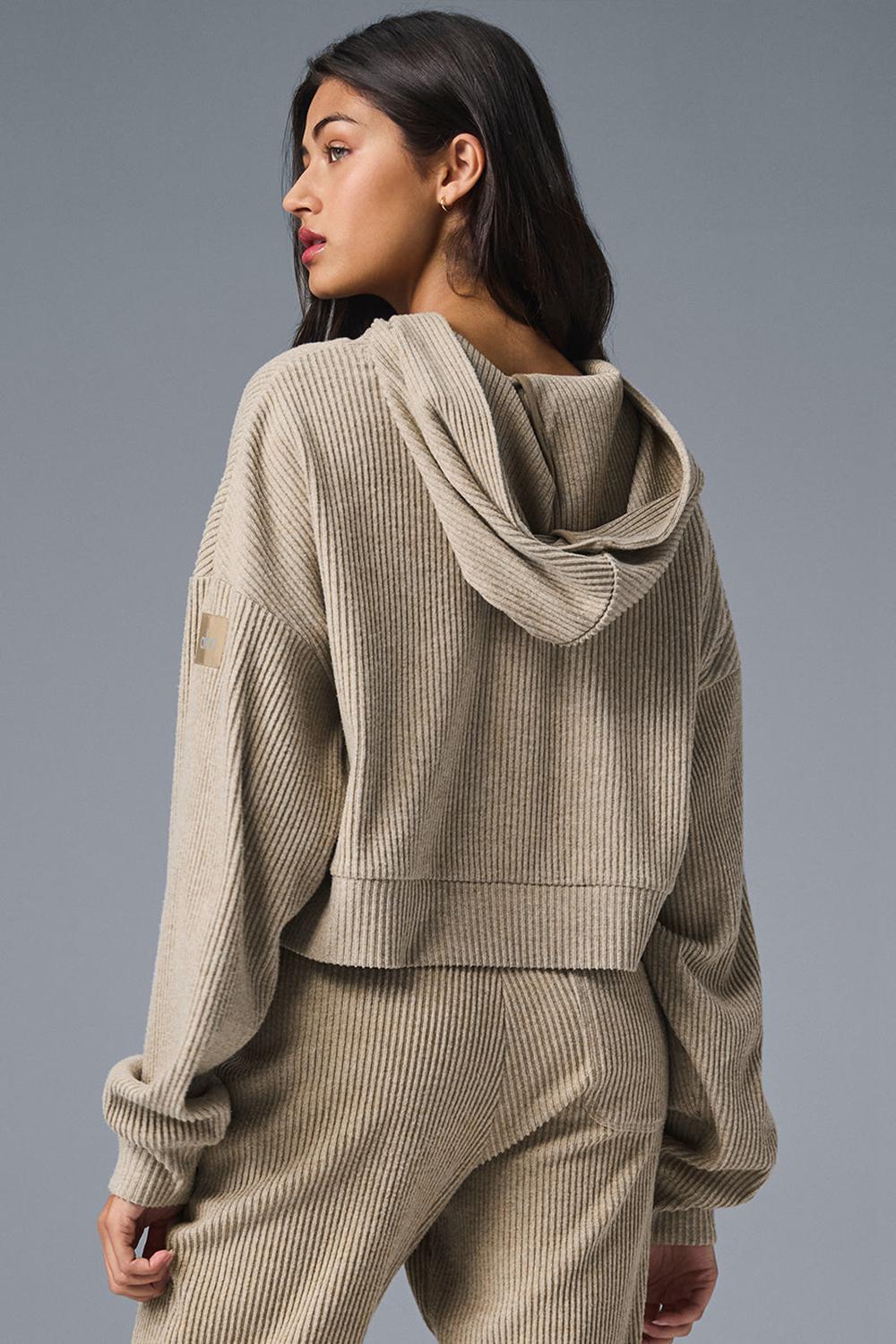 Women Alo Yoga Muse Hoodie Gravel Heather | India  90268-SQXN