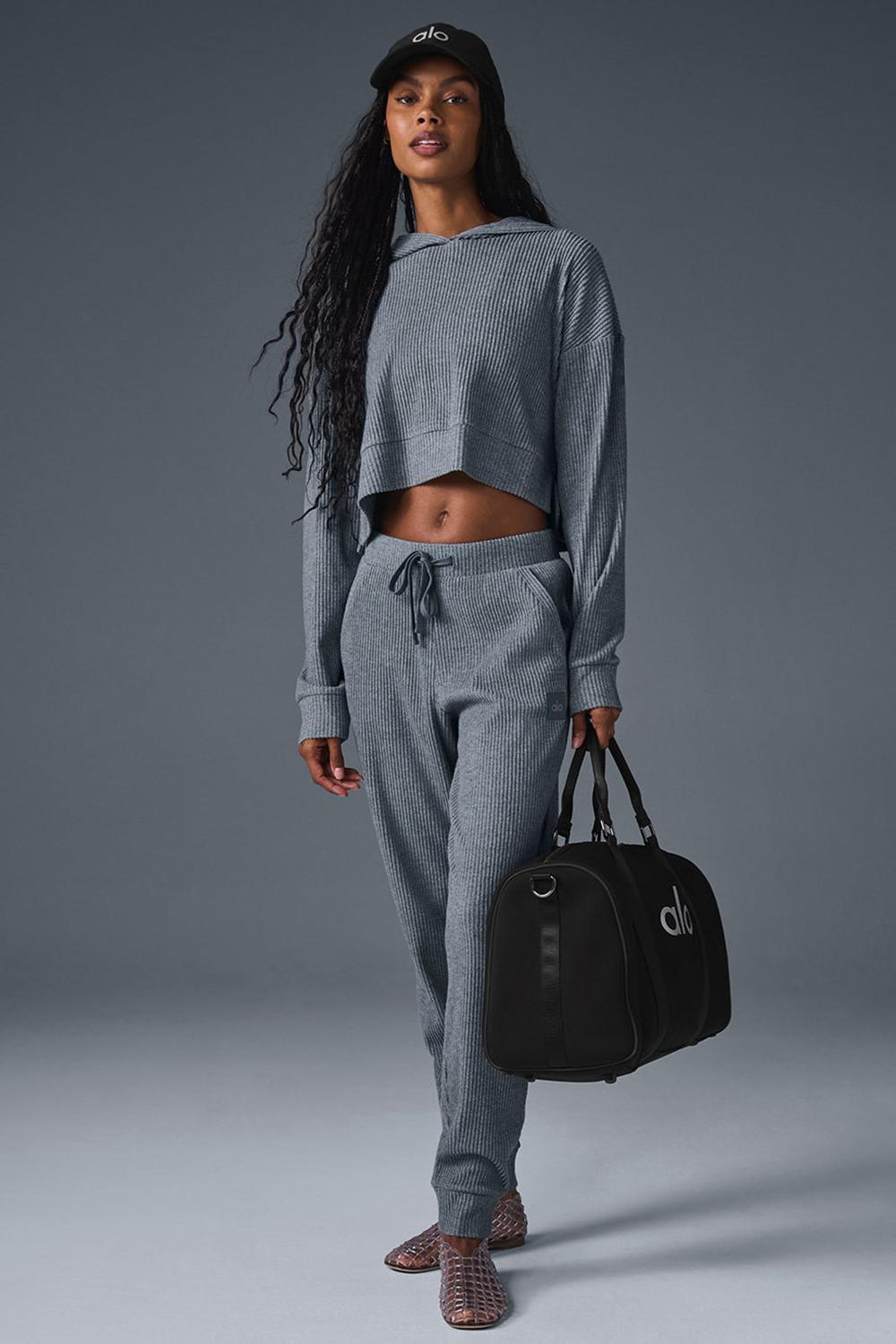 Women Alo Yoga Muse Sweatpant Steel Grey Heather | India  80795-EYUB