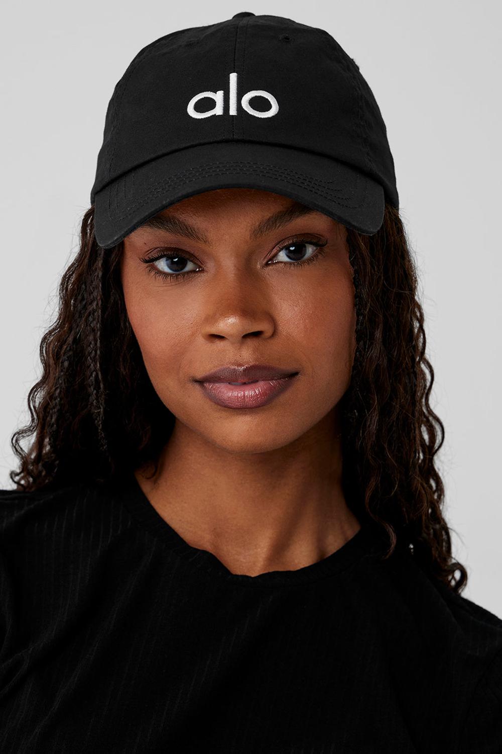 Women Alo Yoga Off Duty Hats Cap Black / White | India  38279-DIOG