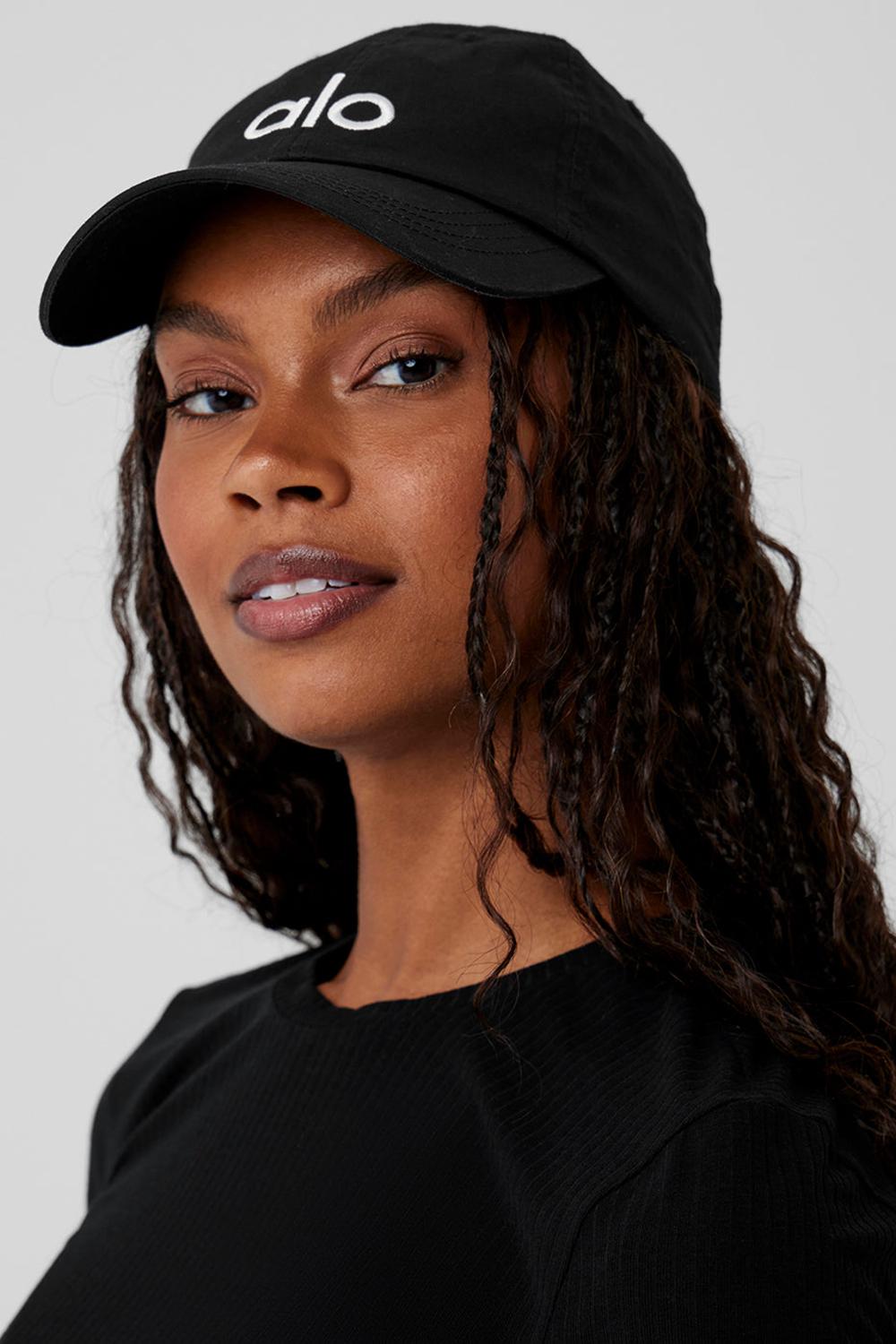 Women Alo Yoga Off Duty Hats Cap Black / White | India  38279-DIOG